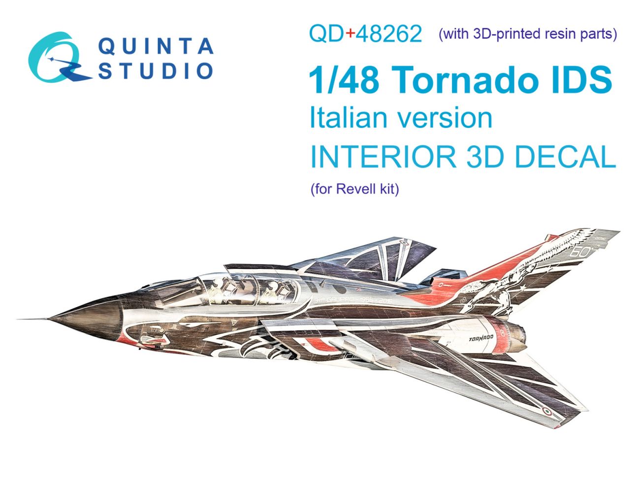 1:48 Tornado IDS Italian version interior 3D decals (with 3D-printed resin parts)