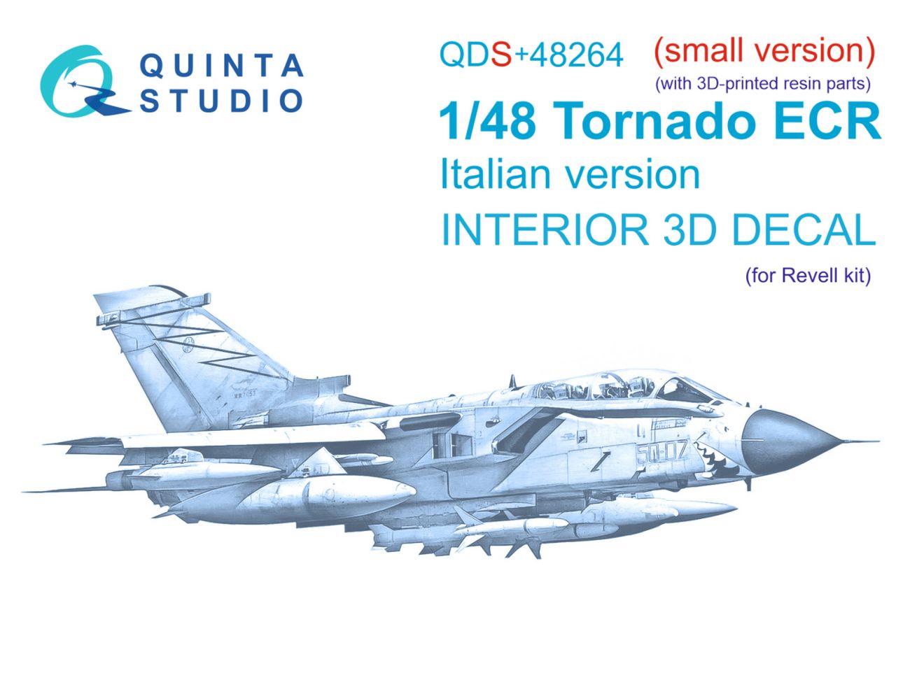 1:48 Panavia Tornado ECR Italian 3D-Printed & coloured Interior on decal paper
