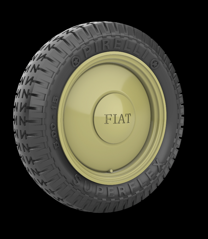 1:35 Fiat 508 Road wheels (Crosscountry)