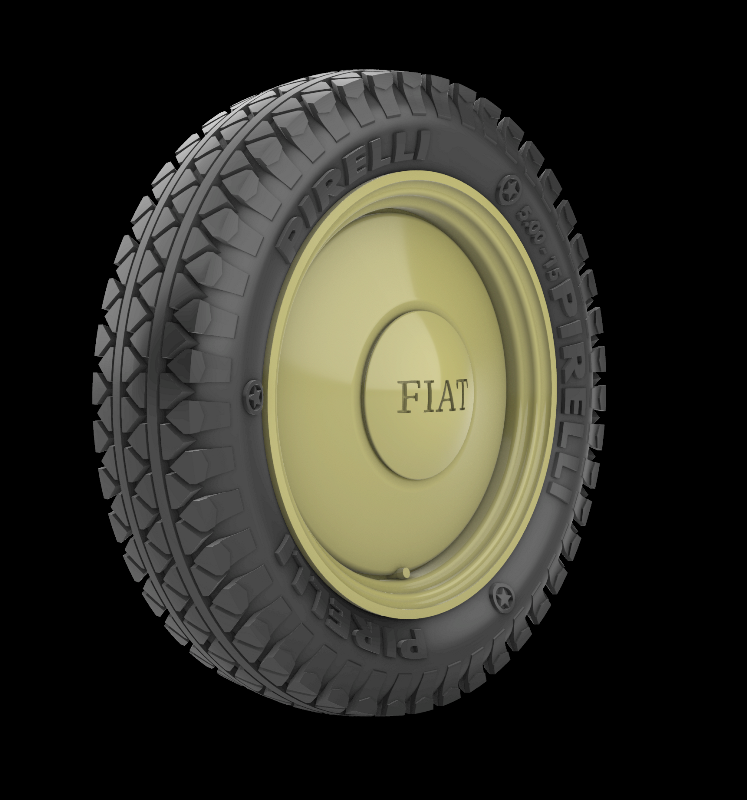 1:35 Fiat 508 Road wheels (Commercial)