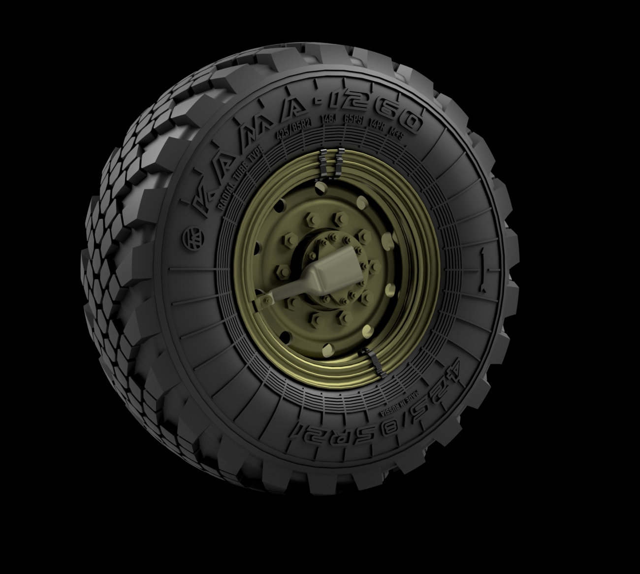 1:35 Kamaz M-5350 “Mustang” Road wheels