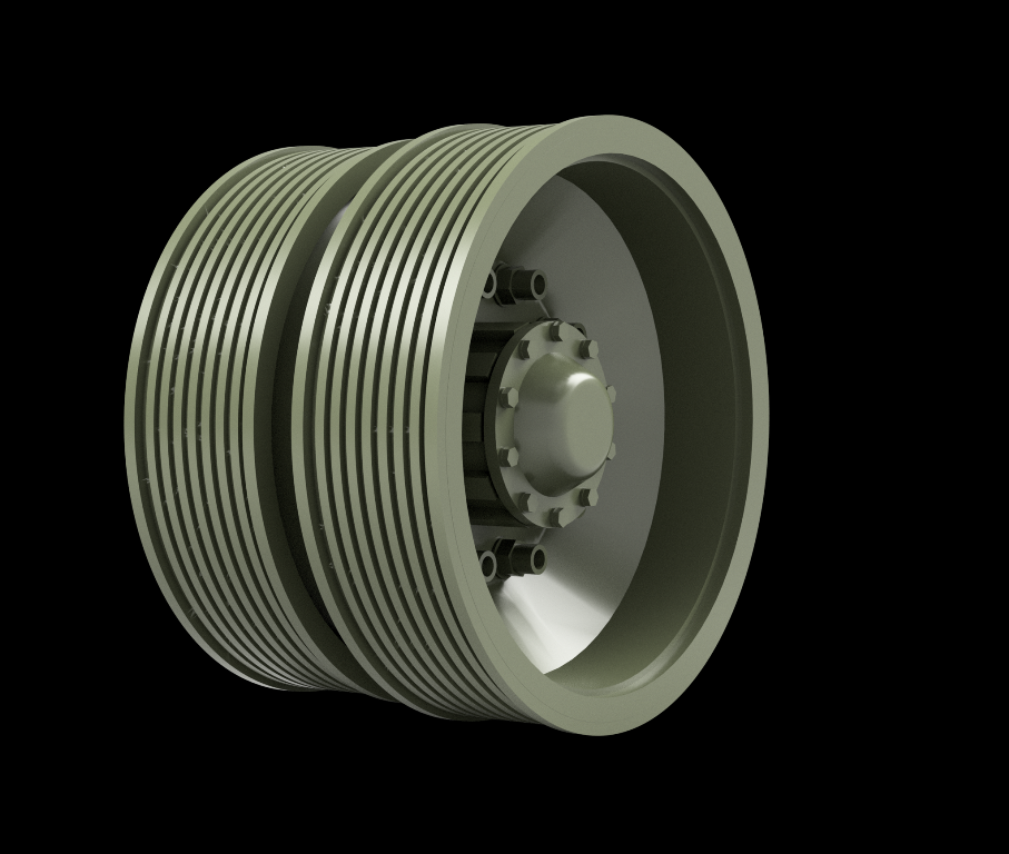 1:35 T-80&2S19 “Msta” Burn out road wheels