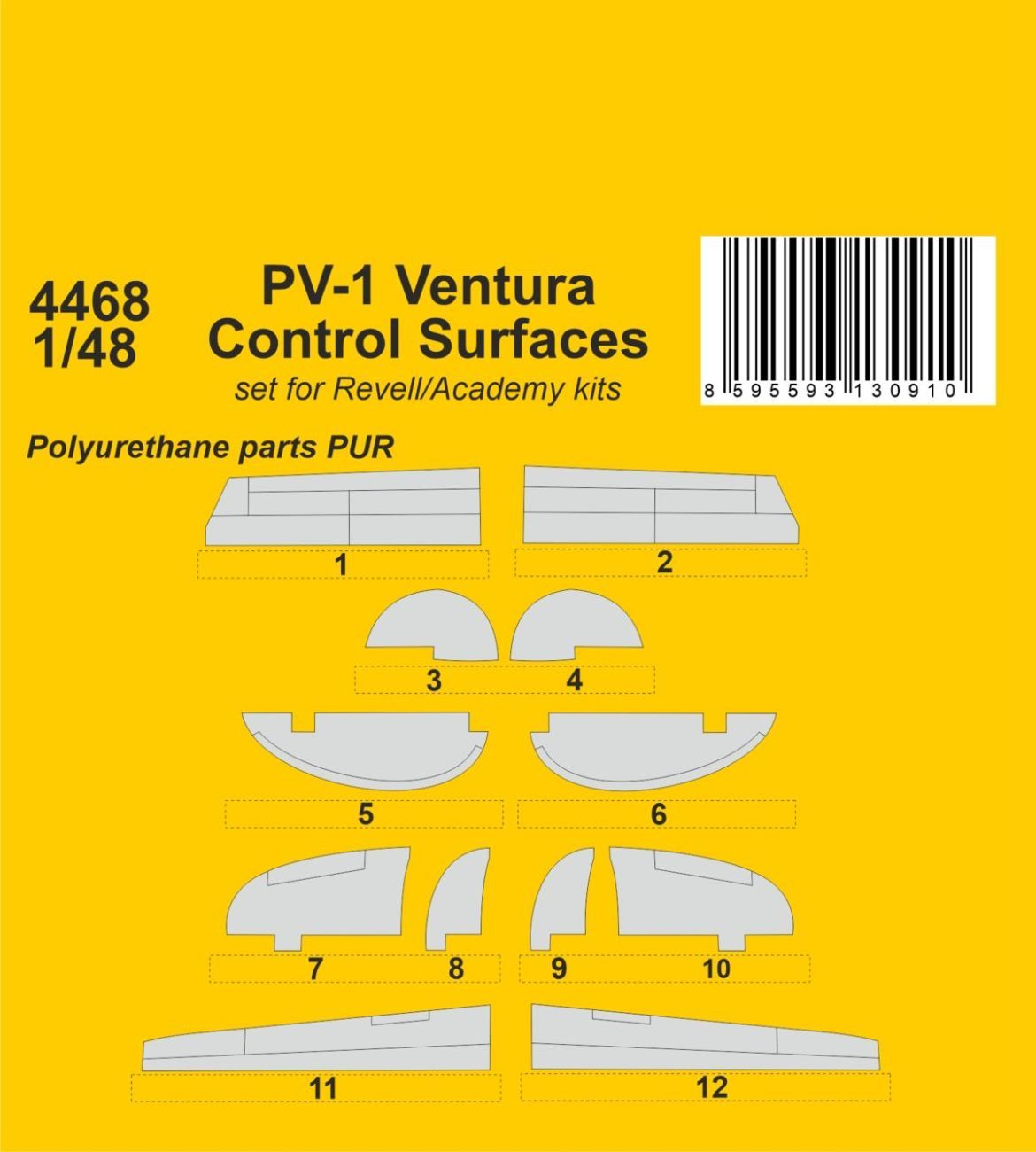 1:48 PV-1 Ventura Control Surfaces