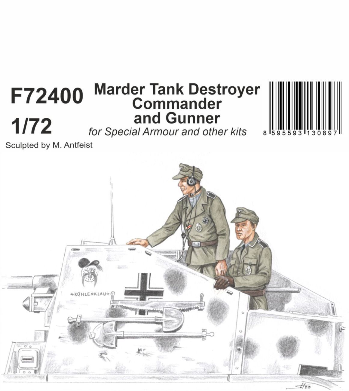 1:72 Marder Tank Destroyer Commander and Gunner