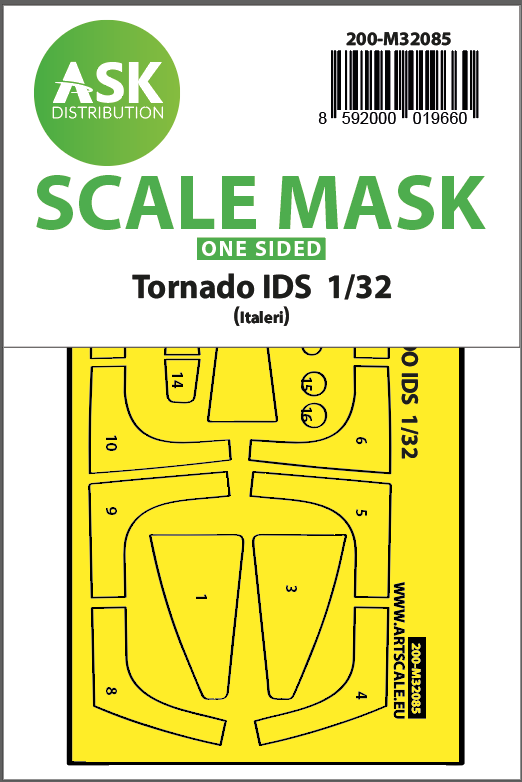 1:32 Tornado IDS one-sided express fit mask for Italeri