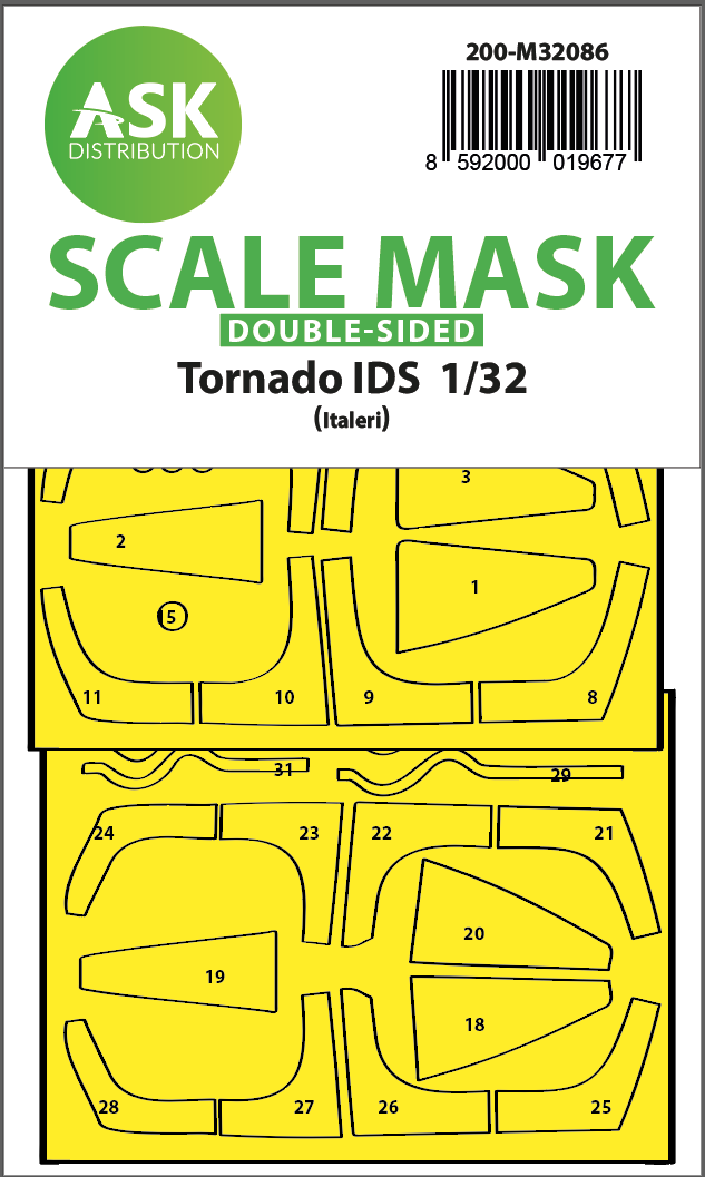 1:32 Tornado IDS double-sided express fit mask for Italeri