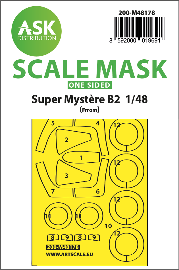 1:48 Super Mystére B2 one-sided express fit mask for FRROM - Special Hobby
