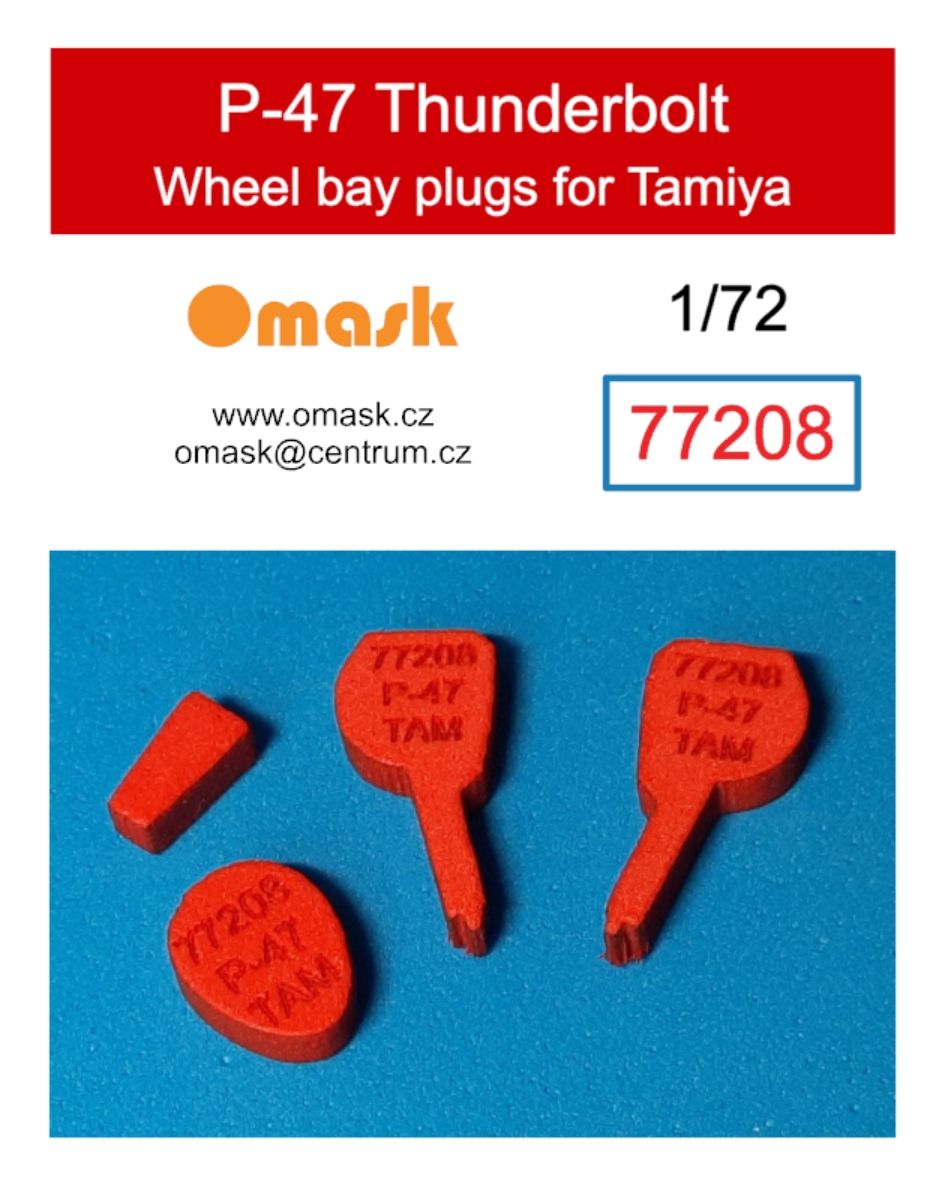 1:72 P-47 Thunderbolt wheel bay plugs (for Tamiya)