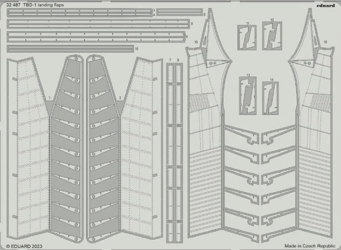 1:32 TBD-1 'Devastator' landing flaps
