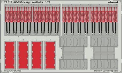 1:72 AC-130J cargo seatbelts