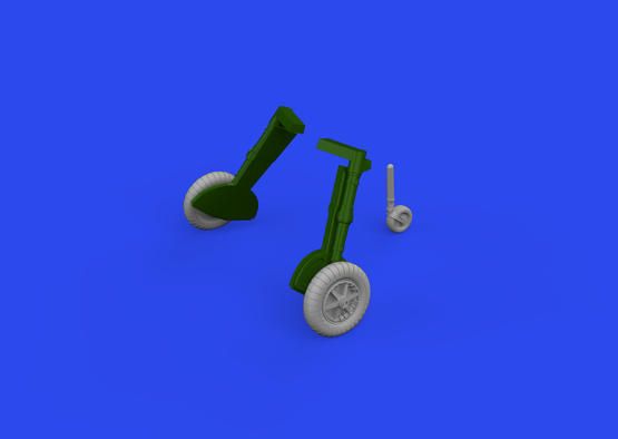 1:72 Bf 109G-2/G-4 wheels for plain wings PRINT