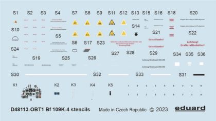 Bf 109K-4 stencils 1/48