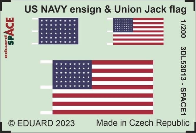 1:200 US Navy ensign & union jack flag SPACE