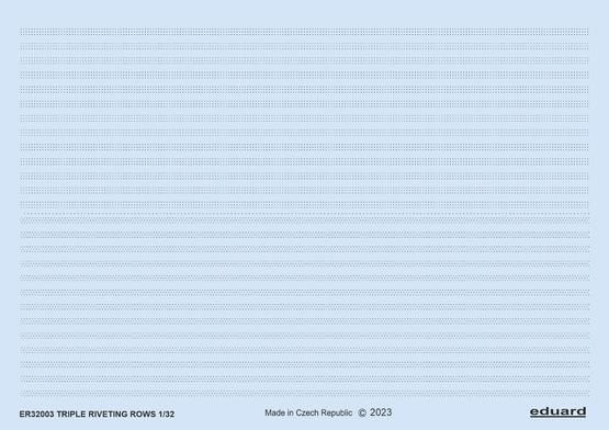 Triple riveting rows 1/32