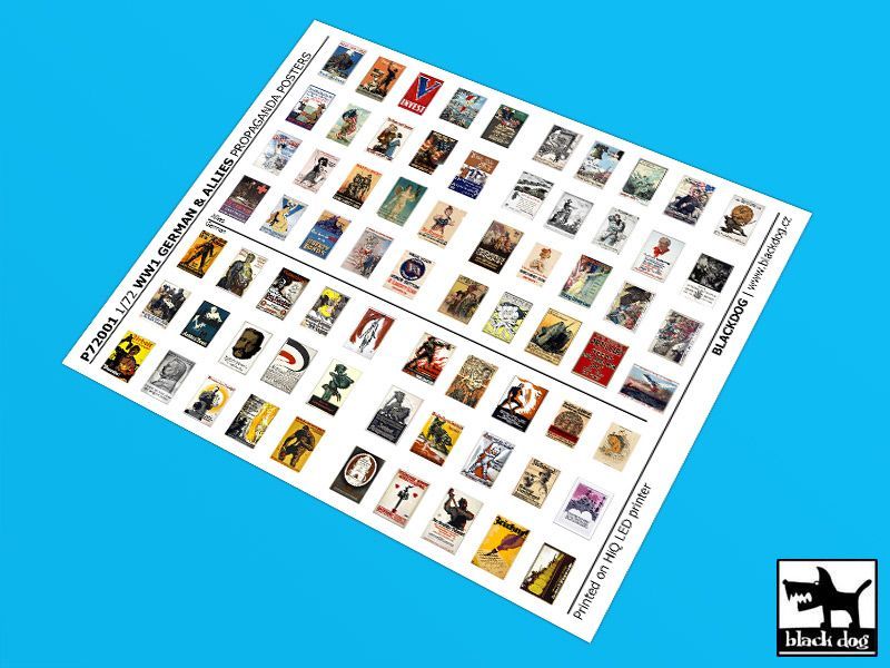 1:72 WW I German & Allies Propaganda posters (70 posters)