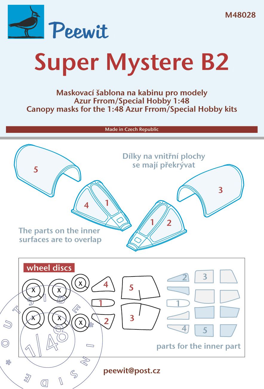 1:48 Dassault Super Mystere B2 - inside and outside masks