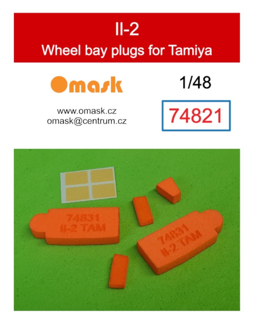 1:48 Il-2 wheel bay plugs (for Tamiya)