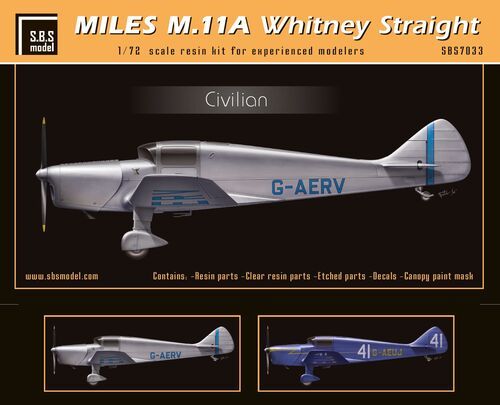 1:72 Miles M.11A Whitney Straight 'Civilian'