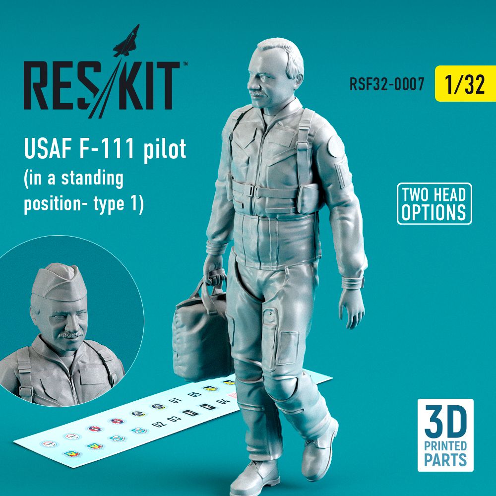 1:32 USAF General-Dynamics F-111 pilot (in a standing position- type 1)