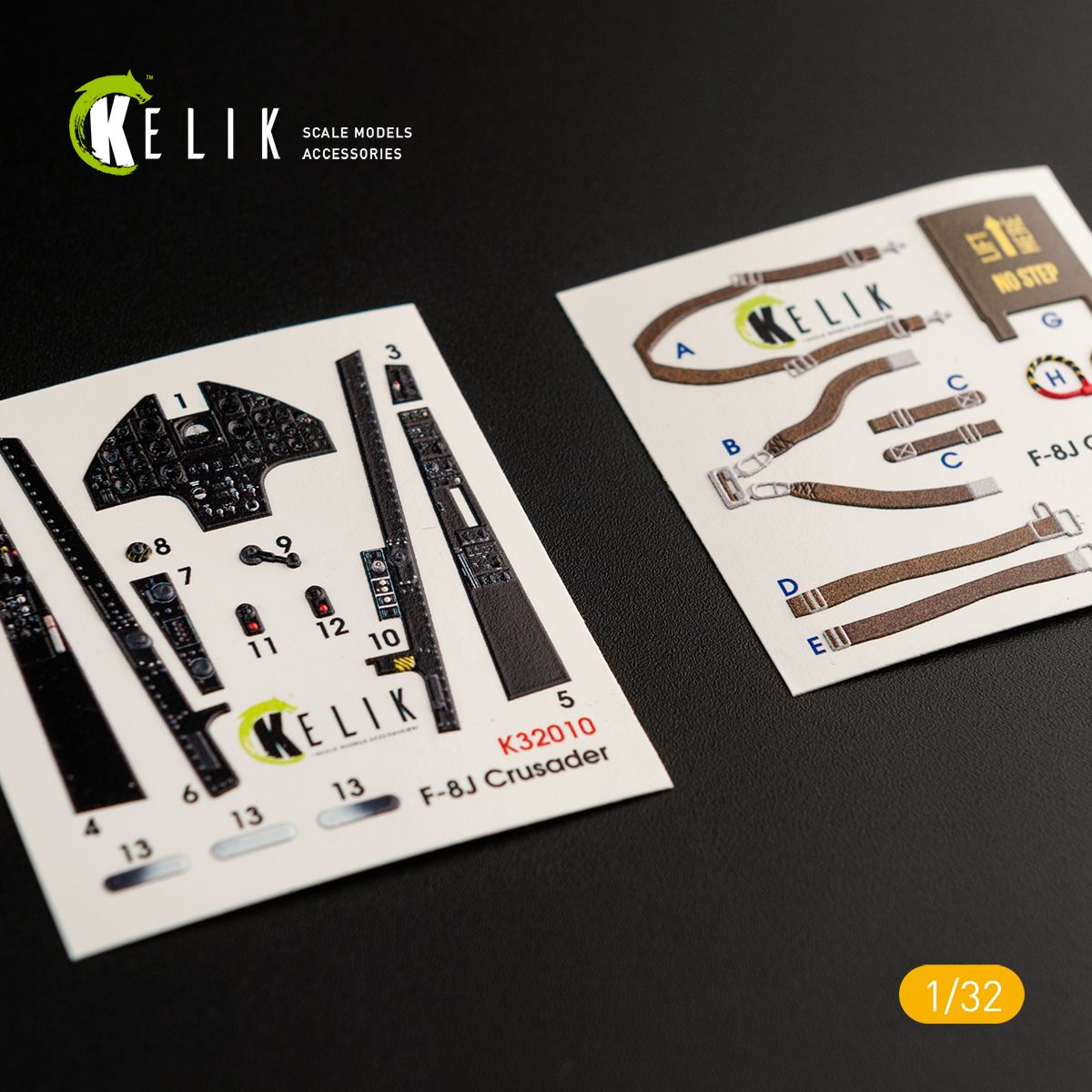 1:32 F-8J Crusader- Interior 3D Decal