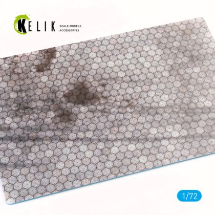 1:72 SWISS HEXAGONAL CONCRETE PARKING PLACE BASE - ACRYLIC 3 MM (280 X 180 MM) (170 G) 