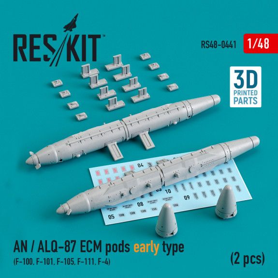 1:48 AN / ALQ-87 ECM PODS EARLY TYPE (2 PCS) (3D PRINTING)