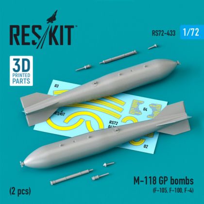 1:72 M-118 GP BOMBS (2 PCS) (3D PRINTING)
