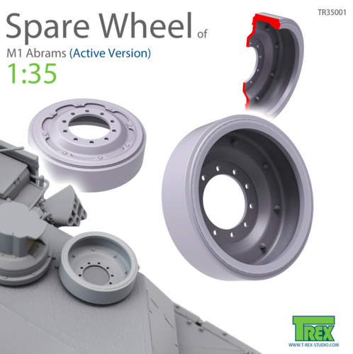 1:35 M1 Abrams Spare Wheel Set 3 pieces