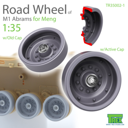 1:35 M1 ABRAMS ROAD WHEEL SET ACTIVE VERSION FOR MENG