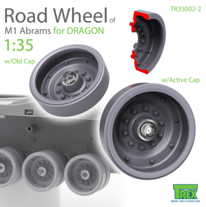 1:35 M1 ABRAMS ROAD WHEEL SET ACTIVE VERSION FOR DRAGON