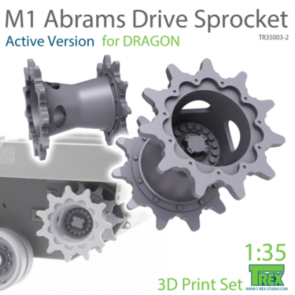 1:35 M1 ABRAMS DRIVE SPROCKET SET A (ACTIVE VERSION) FOR DRAGON
