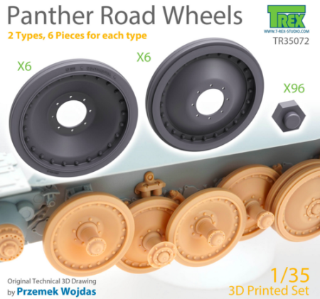 1:35 Panther Road Wheels (2 Types, 6 pcs. for Each Type)