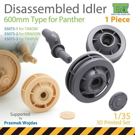 1:35 Disassembled Panther Idler 600mm Type (1 pc. - for Takom Kit)