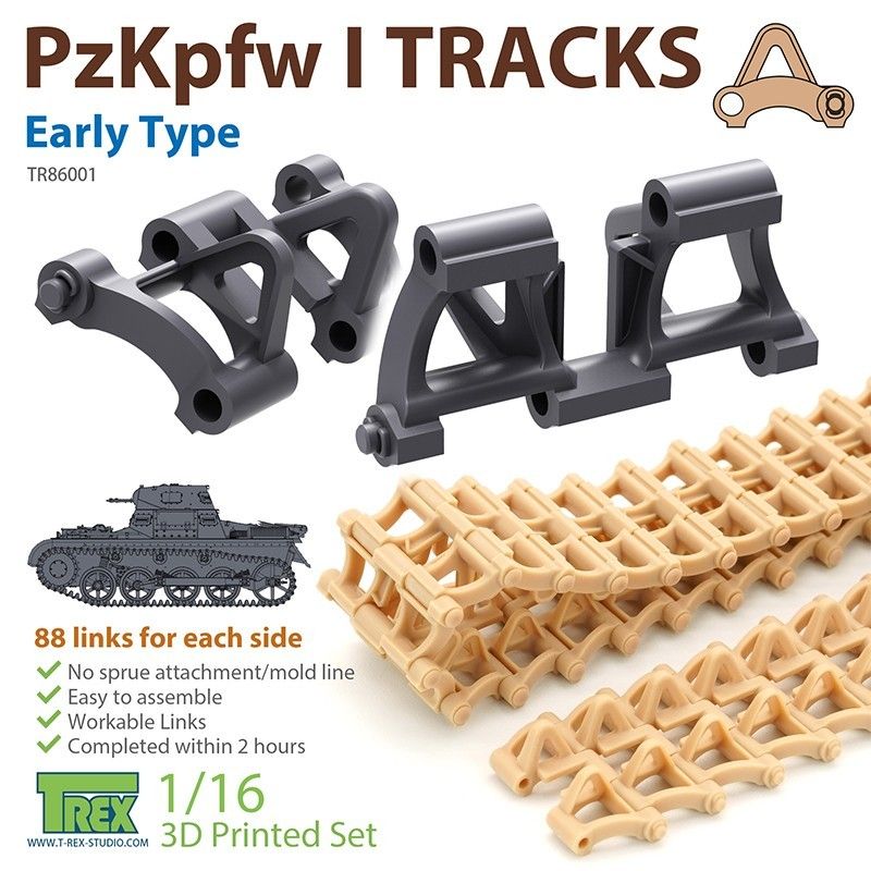 1:16 PZKPFW I TRACKS EARLY TYPE FOR AUSF.A ONLY