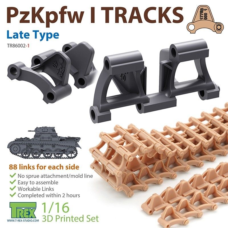 1:16 PZKPFW I TRACKS LATE TYPE FOR AUSF.A ONLY