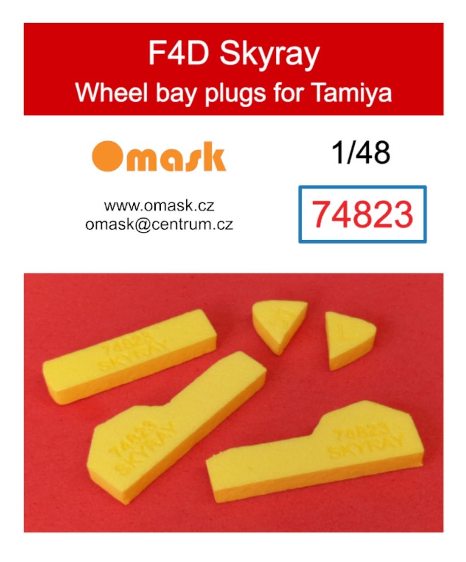1:48 F4D Skyray wheel bay plugs (for Tamiya)