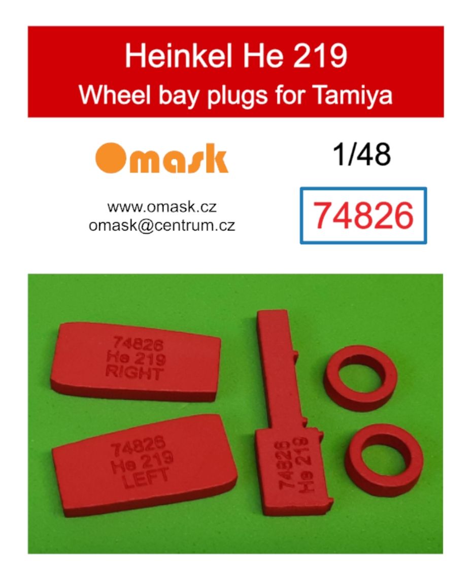 1:48 Heinkel He 219 wheel bay plugs (for Tamiya)