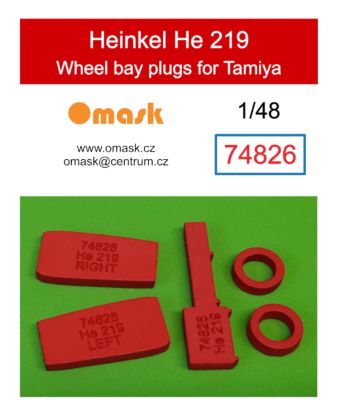1:48 Heinkel He 219 wheel bay plugs (for Tamiya)