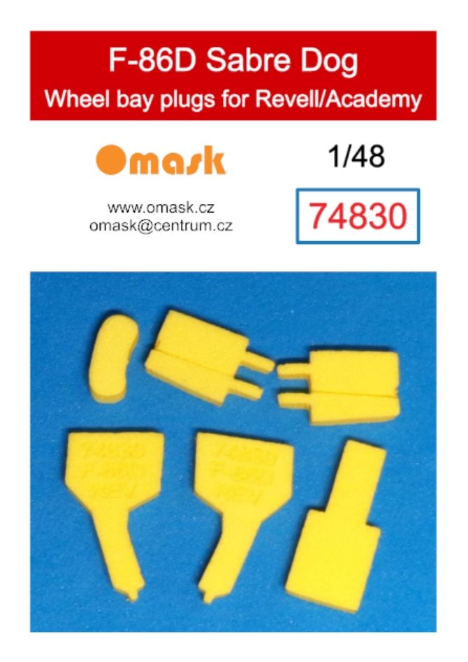 1:48 F-86D Sabre Dog wheel bay plugs (for Revell/Academy)