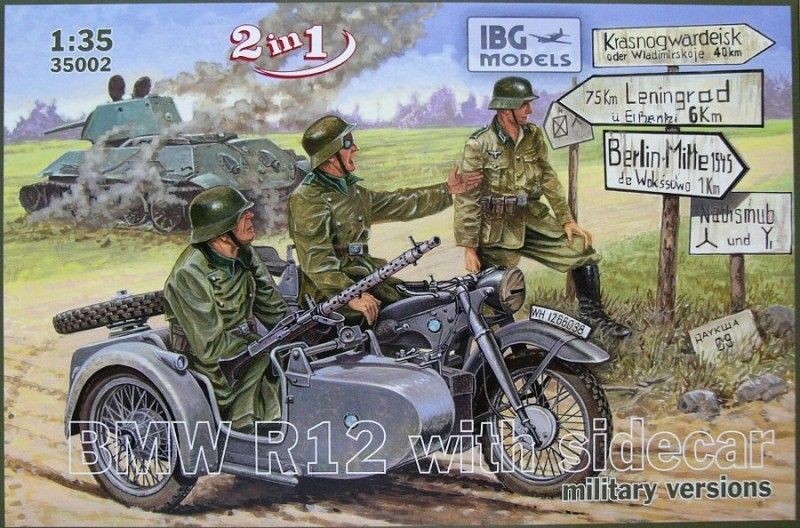 1:35 BMW R12 with sidecar 2in1 (military versions)