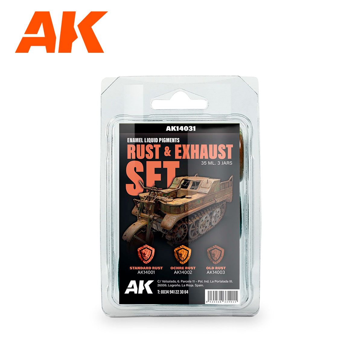 RUST & EXHAUST SET – ENAMEL LIQUID PIGMENT