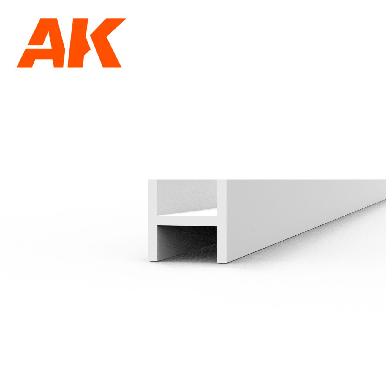 BEAMS H SHAPE 2.50 X 2.50 X 350MM – STYRENE – (4 UNITS)