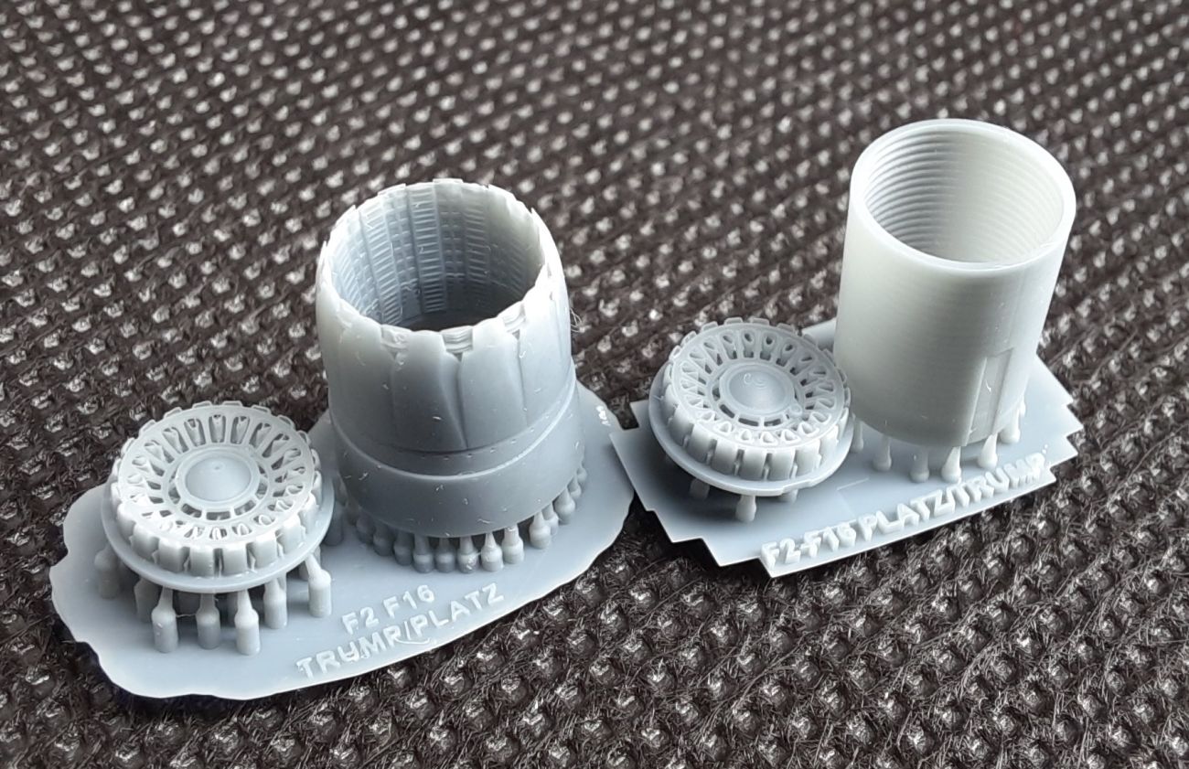 1:144 Ge Exhaust for F-2 Platz kit/ F-16 Trumpeter kit