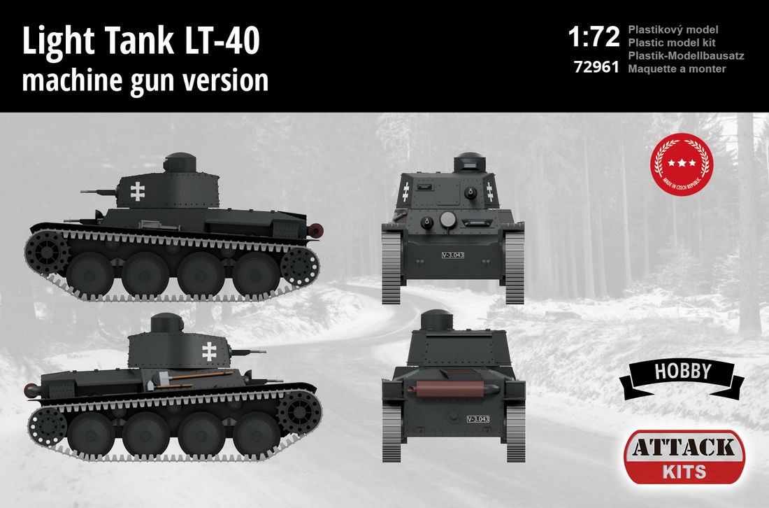 1:72 LT-40 Light Tank 'Machine Gun version' (Hobby Line, plastic parts only)