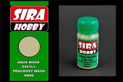 Světlý prachový wash