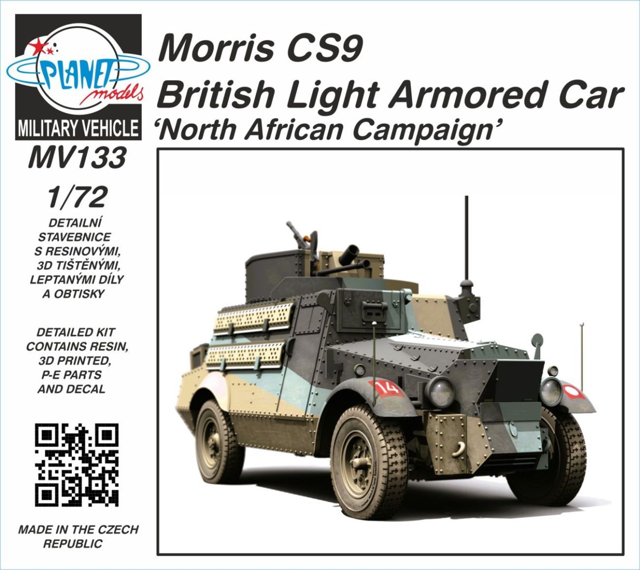 1:72 Morris CS9 British Light Armored Car ‘North African Campaign’