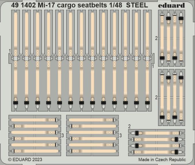 1:48 Mil Mi-17 cargo seatbelts STEEL