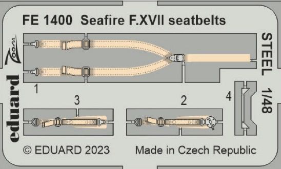 1:48 Supermarine Seafire F.XVII seatbelts STEEL