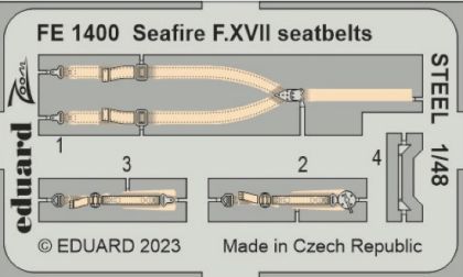 1:48 Supermarine Seafire F.XVII seatbelts STEEL