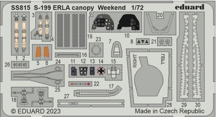 1:72 Avia S-199 Erla canopy Weekend